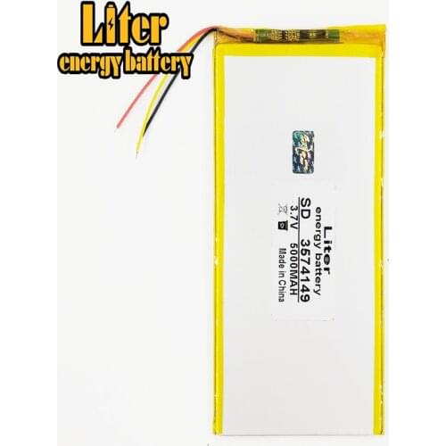3 line Polymer lithium batteries 3.7V 5000mAh 3574149 For Rechargeable Li-ion Cell 7 inch 8 inch 9inch