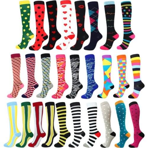 3Pairs/Men Women Compression Running Gym Socks On Foot Stockings Breathable Cycling Sports Socks for Socer Basketball Sport