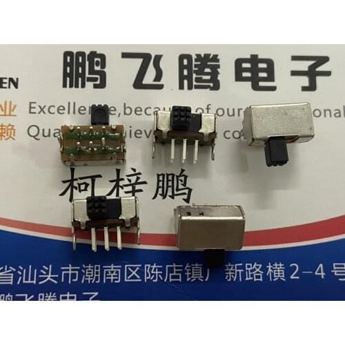 5PCS/lot U.S. E-SWITCH EG2208 small toggle switch 6-foot 2-speed horizontal double row with bracket side slide