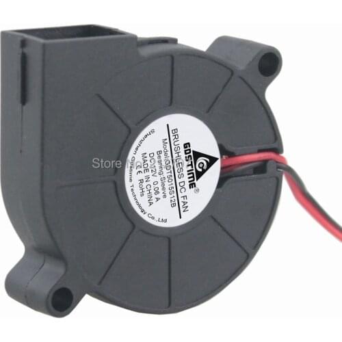 50pcs/lot Gdstime 5015S 50x50x15mm 50mm 12V DC Blower Fan 5015 Centrifugal Computer PC Cooling Case Cooler