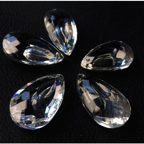 60PCs 38mm K9 Crystal faceted chandelier pendants clear crystal Suncatcher ornaments for Christmas tree hanging decoration