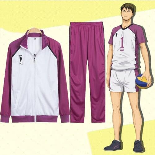 Anime! Haikyuu!! Wakatoshi Ushijima Volleyball Clothing Team Uniform Cosplay Costume Dailydress Sportswear Free Shipping