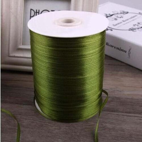 1/8" 3mm 50Yards Army Satin Ribbon For Arts Crafts & Sewing Christmas Wedding Party Decoration Gift Wrap Handmade DIY Material