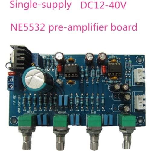 Free shipping single supply DC12-40V NE5532 fever Pre-amplifier board Pre-tone plate
