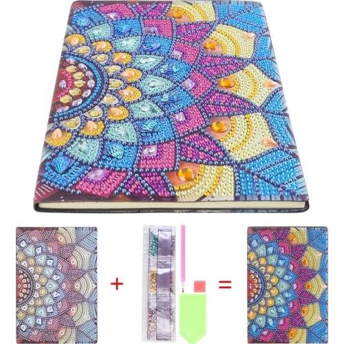 50 Pages A5 Diamond Painting Notebook DIY Special Shaped Diamond Painting Creative Diary Book Notepad Kids Students Craft Gift