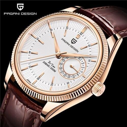PAGANI DESIGN Men Fashion Quartz Wristwatch Luxury Sapphire Glass Business Watches 200m Waterproof Stainless Steel Watch For Men