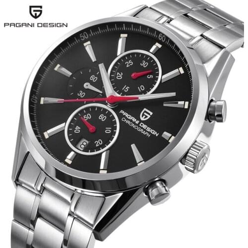 PAGANI DESIGN Men Watch Top Brand Luxury Stainless Steel Sport Watch Male Quartz Watches Men Auto Date Clock Relogio Masculino