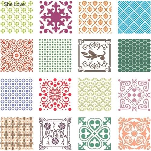Chzimade Grid Painting Template Hand Account DIY Album Stencils Template Painting Scrapbooking Embossing Paper Crafts