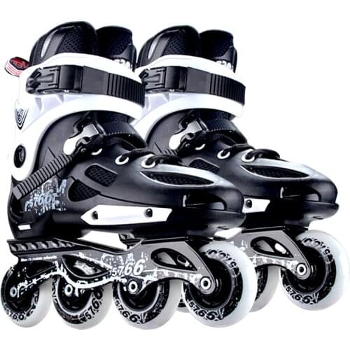 CN Original Inline Roller Skates Slalom Sliding FSK Adult Kids Roller Skating Shoes 4 Wheels Patines PU Tires Rollerblade