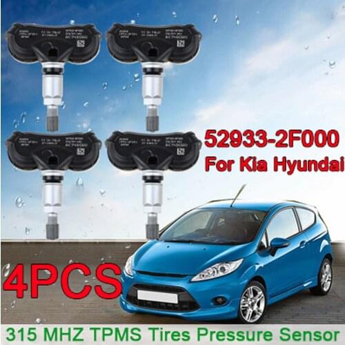 4 PCS Tire Pressure Sensor TPMS 52933-2F000 For Hyundai Accent Tucson Sonata /Kia Rio 315MHZ