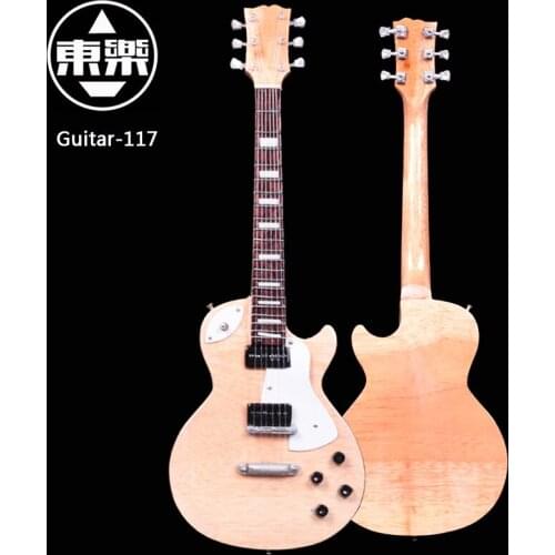 Wooden Handcrafted Miniature Guitar Model guitar-117 Guitar Display with Case and Stand (Not Actual Guitar! for Display Only!)