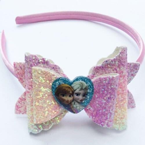 Frozen Headdress Elsa Anna Action Figure Toys Girls Cartoon Fashion Hairpins Accessories Children Cosplay Party Hair Clips Gift