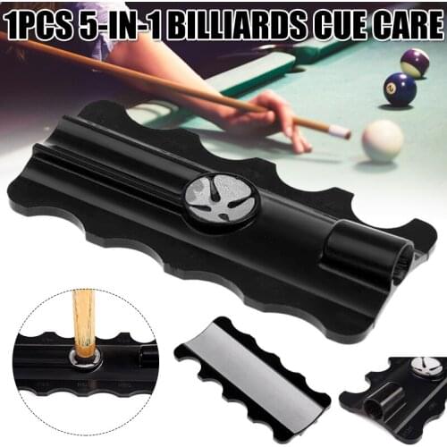 Billiards Pool Cue Tip Repair Tool Billiard Cue Accessories Trimmer/Burnisher/Shaper/Taper 5-in-1 Tool WHShopping
