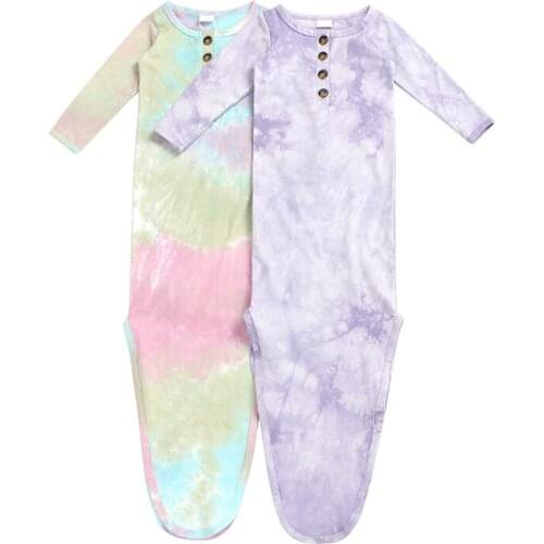 Kaiya Angel Fall New Born Baby Girl Clothes Soft Printed One-Piece Pajamas Baby Sleeping Gowns Newborn Girl Nightgowns Outsuits