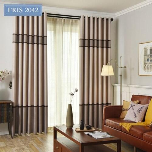 Cationic Three Blackout Curtain Cloth Pure Color Curtain Finished Custom Curtains for Living Dining Room Bedroom