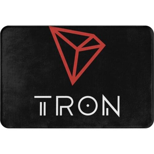 TRON Coin Crypto Miners Bedroom Mat Red Doormat Kitchen Carpet Balcony Rug Home Decoration