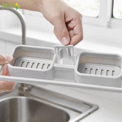Kitchen Sink Faucet Sponge Soap Towel Drain Storage Rack Organizer Holder Shelf Supplies