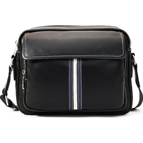 Fashion Mens Thick Leather Business Messenger Shoulder Bags Cross Body Bag Male Tote HandBag Purse Briefcase Bags Sling Daypack