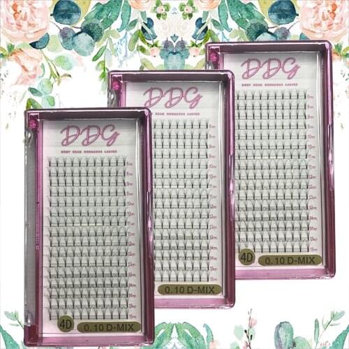 Cluster Lashes C Curl Fan Lash Extensions Mix Length D Curl Lash Extensions Russia Volume Eyelash Extension Long Stem