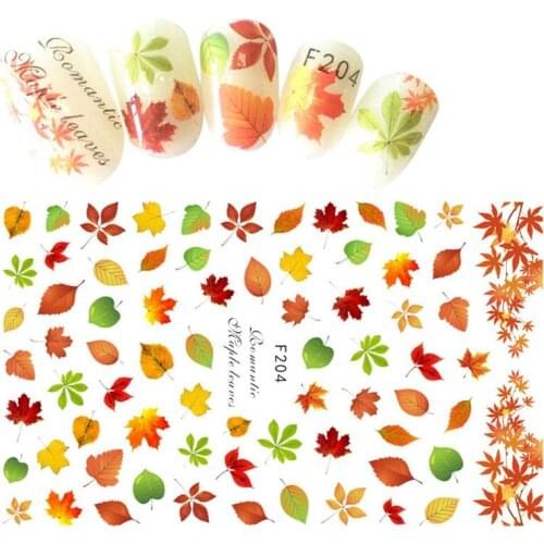 1 Sheet Nail Decal and Sticker Flower Leaf Tree Green Simple Summer DIY Slider for Manicure Nail Art Watermark Manicure Decor