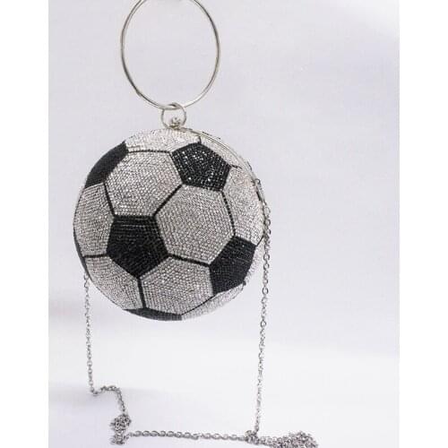 2021 New Winter Luxury Fashion Diamond Shoulder Messenger Bags Round Bag High Quality Unique Designer Women Purse and Handbags