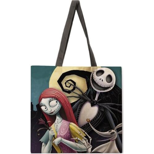 Ladies casual handbags Halloween print handbags ladies shoulder bags outdoor beach bags foldable shopping bags