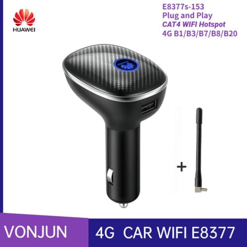 HUAWEI E8377s-153 4G WIFI dongle plus antenna 4G Car WIFI E8377 Unlocked FDD800/900/1800/2100/2600MHZ CAR WIFI ROUTER