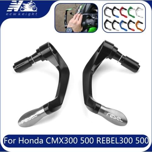 With Logo For HONDA CMX300 CMX500 REBEL300 REBEL500 Motorcycle CNC Handlebar Grips Guard Brake Clutch Levers Guard Protector
