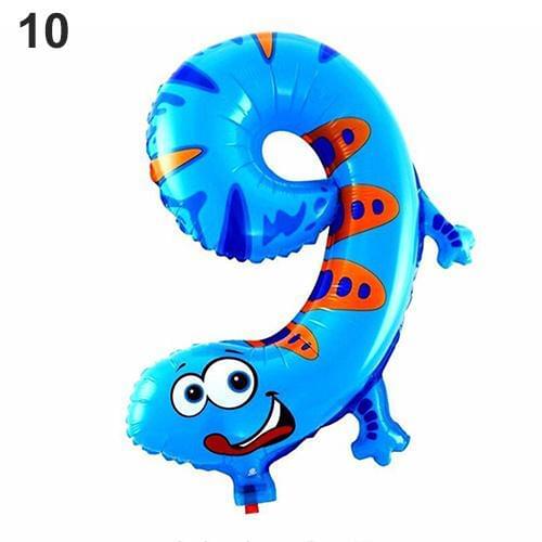 Animal Number Foil Balloons Kids Party Birthday Wedding Décor Ballon Child Gift