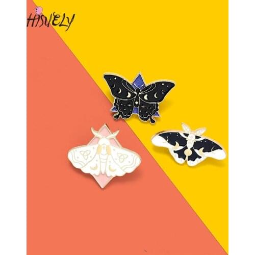 Cute Butterfly Brooch Cartoon Lapel Pin Animal Brooch Anti-glare Beautiful Enamel Pin Fashion Backpack Badgege