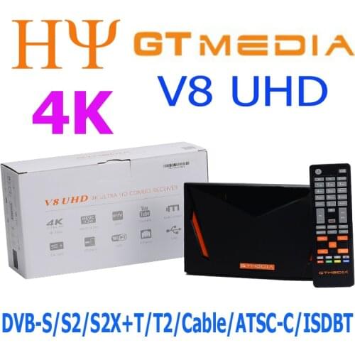 10PCS Gtmedia V8 UHD DVB-S2 satellite receiver DVB-S/S2/S2X DVB+T/T2/ISDB-T/Cable(J83.A/C)/ATSC-C(J83.B) Better V8 pro2 V8 NOVA