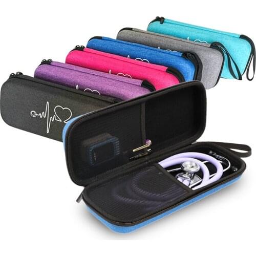 Universal Carrying Stethoscope Case Hard Cover EVA Storage Hand Bag Box Pouch Mesh Pocket Accessory for Littmann Stethoscope