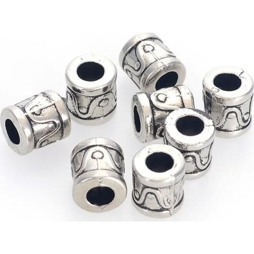 Miasol 150Pcs 10x11 MM Vintage Fluted Corrugated Acrylic Antique Style Design Spacers Beads For Diy Bracelet Jewelry Making