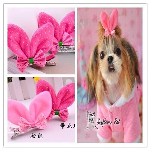 High quality rabbit headwear .small size rabbit hair clip ,little lace hairpins for girls,new arrival dog clips 30pcs/lot