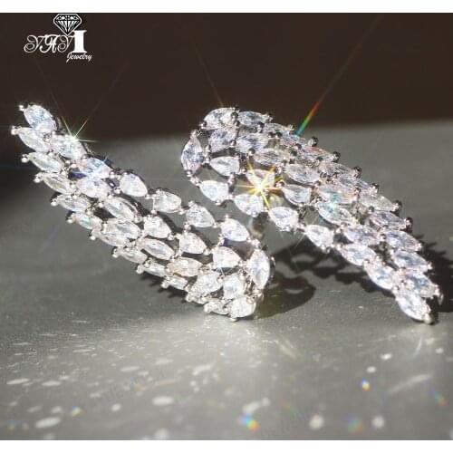 YaYI Fine Jewelry Top Quality Moissanite Gemstones Cubic Zirconia Rose Gold Silver Color Wedding Party Adjustable Rings Gifts