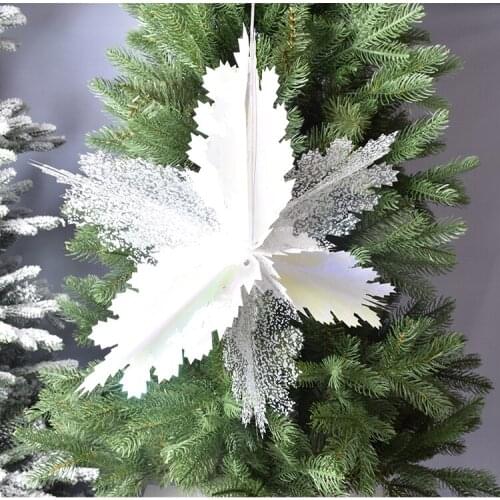 Christmas decoration pendant Christmas window decoration pendant 36CM white multicolored foldable snowflake pendant snowflake