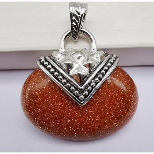 Golden Sandstone Stone GEM Bead GEM Pendant Jewelry S617