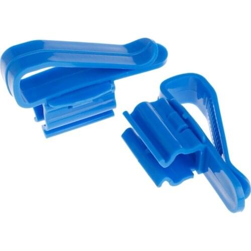 2Pcs Blue Aquarium Fish Tank Water Tube Hose Mount Holder For 8-16mm Pipe Filtration