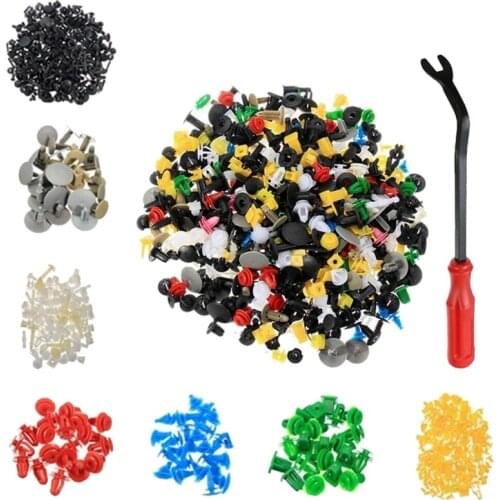 200Pcs Toolkit Auto Car Screwdriver Tool Body Plastic Push Pin Rivet Fasteners Trim Panel Moulding Clip