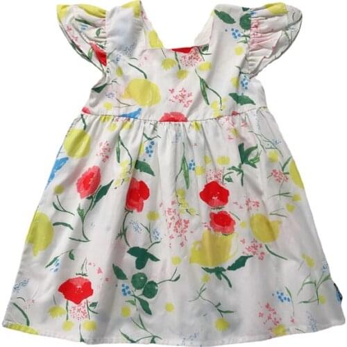 2021 Summer Casual Solid Girls Dress Cartoon Kids Dresses For Girls High Quality Fashion Girl Clothes