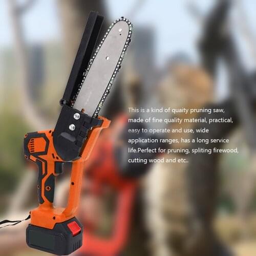 21V Portable Electric Pruning Saw Electric Saws Woodworking Electric Saw Garden Logging Mini Electric Chain Saw Lithium Battery