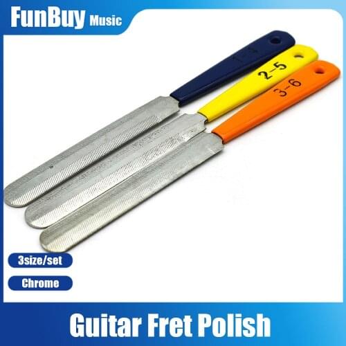 3pcs Professional Guitar Nut Files Fret Crowning Slot Filing Luthier Repair Tool Kit For Stringed Instruments Guitar Accessory