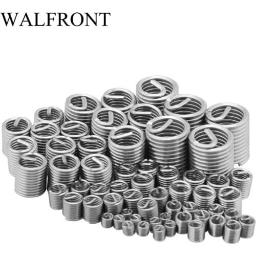 60pcs Stainless Steel Wire Thread Insert M3 M4 M5 M6 M8 M10 M12 Wire Screw Sleeve Thread Repair Kit