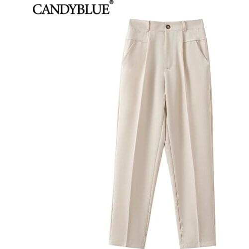 Женские брюки с высокой талией Candyblue China At AliExpress