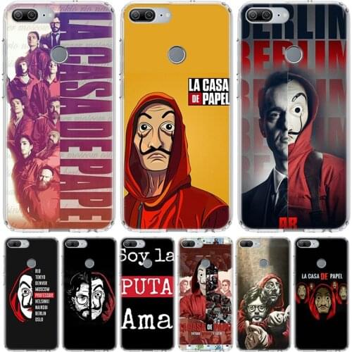 TV La Casa de papel Cover Phone Case for Huawei Y5 Y6 Y7 Y9 2019 Honor 8A 8S 8X 7A 7X 9 10 20 Lite Pro 10i20i V30 Coque Shell