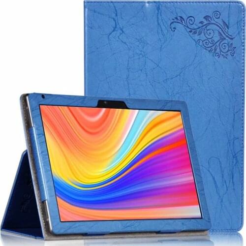 Print Flower Pattern PU Leather Tablet Case Cover with Stand for VANKYO MatrixPad S10 10.1 inch