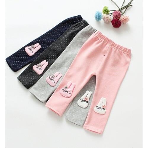 Girls Kids Pants Autumn Spring Cartoon Rabbit Cute Leggings for Kids Baby Children Long Pants