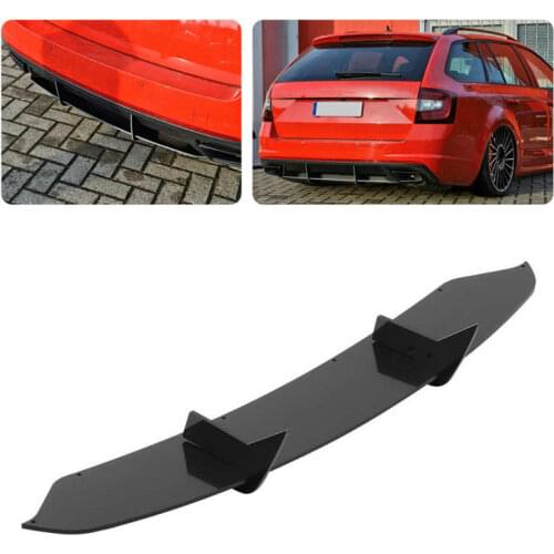 Rear Bumper Diffuser Valance Fit for Skoda Octavia RS 5E MK3 Estate Facelift 2017 2018 2019 Gloss Black for Maxton Style