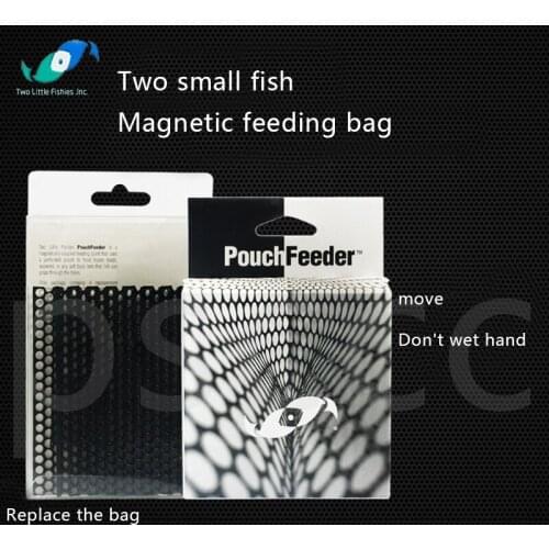 Two Little Fishies Pouch Feeder .Feed bag feeder fish fish seaweed freeze-dried live feed not muddy water