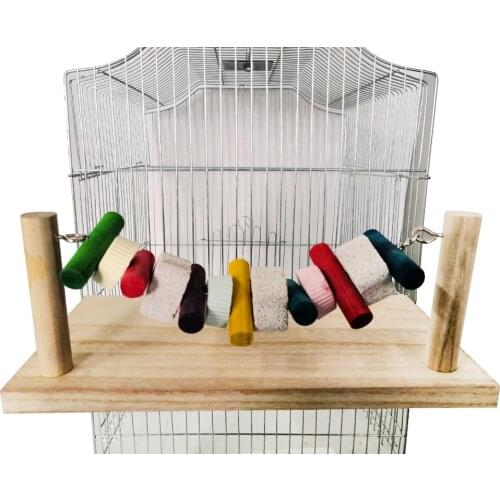 Bird Toy Pet Supplies Hamster Totoro Springboard Platform Parrot Grinding Stone Springboard Multi-Function Combination Toy